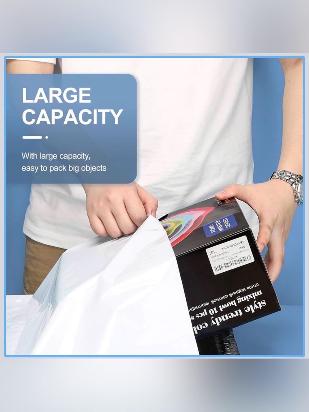 175PC Bundle. 25 XL Poly Mailers, 25 Cellophane Bags, 25 Cards & 100 Stickers - Picture 3 of 8